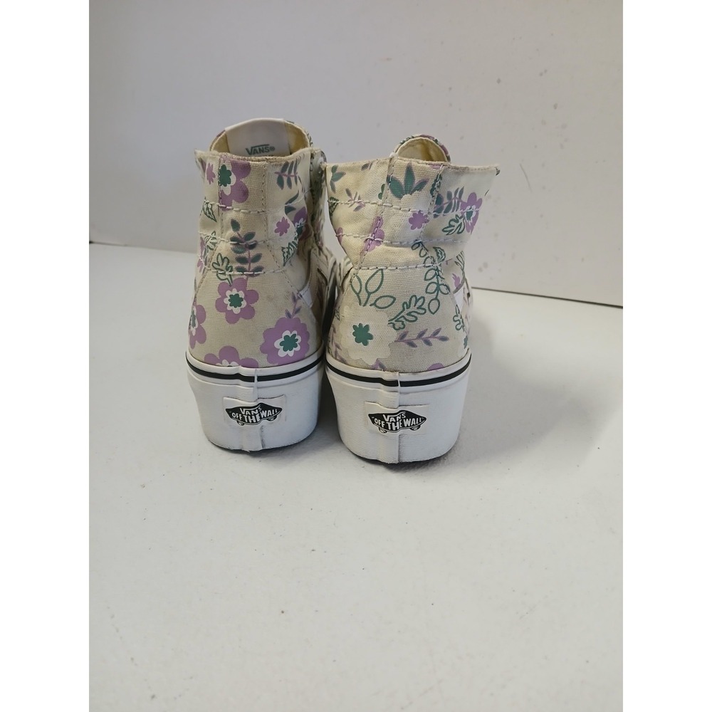 VANS Sk8-Hi Tapered Stackform True White Floral Sneakers Shoes WOMENS 7 37 - Picture 6 of 8